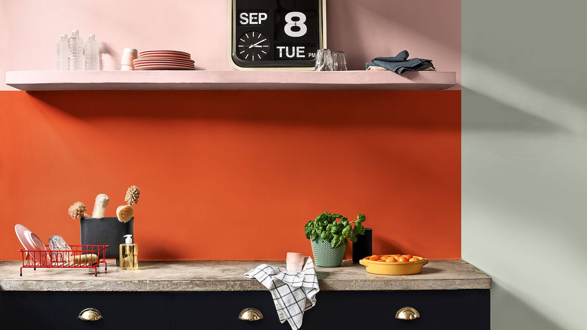 Căn bếp vui nhộn với tông màu hồng, cam và Tranquil Dawn cf20_happy_kitchen