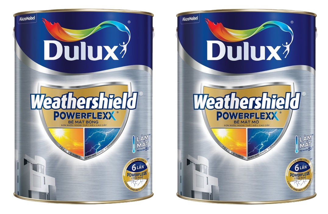 Sơn ngoại thất chống thấm, chống rạn nứt và rêu mốc Sơn ngoại thất Dulux Weathershield Powerflexx