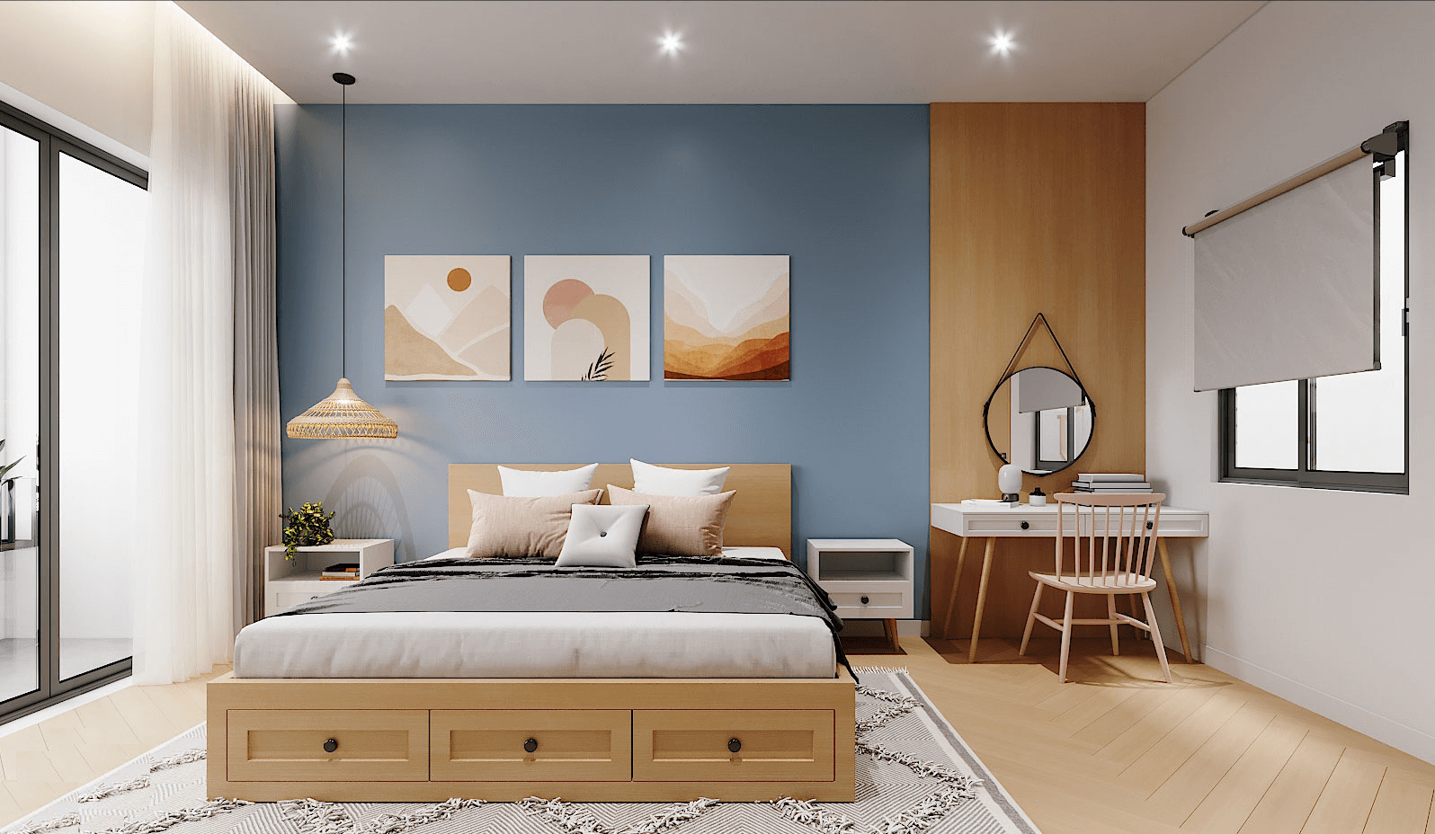 Sơn trang trí phòng ngủ cho các thành viên trong gia đình