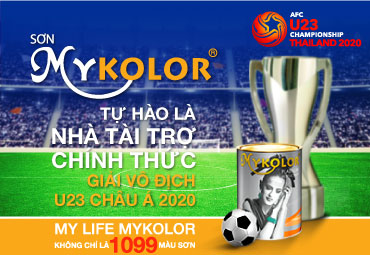 Mykolor – Tự hào là nhà tài trợ chính thức giải vô địch U23 châu Á 2020