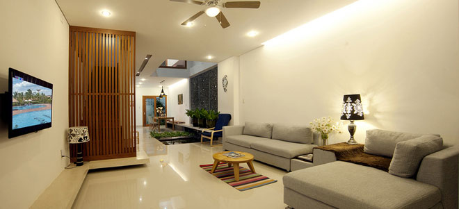 Nội thất bên trong tầng 2 nhà ống 2 tầng