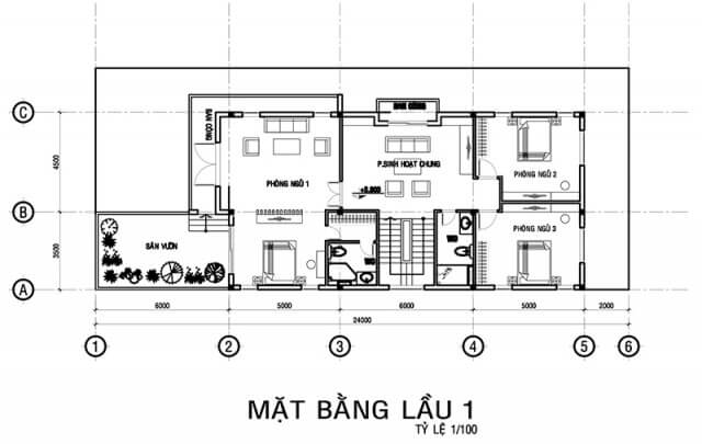 Mặt bằng tầng 1