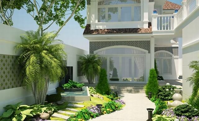 Trước hiên nhà ống 2 tầng là khu vườn xanh cho những ai thích hòa mình vào thiên nhiên Trước hiên nhà ống 2 tầng là khu vườn xanh cho những ai thích hòa mình vào thiên nhiên
