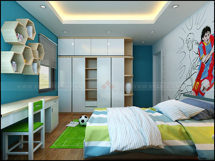 Mẹo thiết kế phòng ngủ trẻ trung hiện đại dành cho một bé trai đang tuổi vị thành niên. Phòng ngủ trẻ trung hiện đại dành cho một bé trai đang tuổi vị thành niên