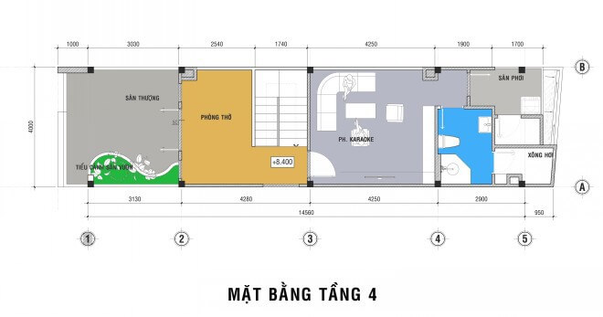 mặt bằng tầng 4