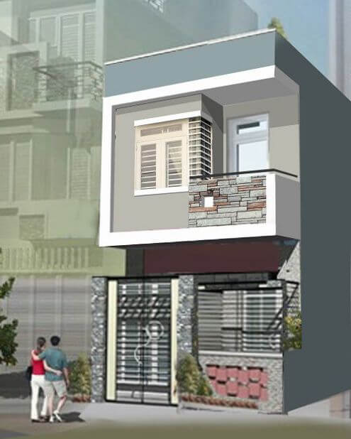 Xây sửa nhà ống 2 tầng với 500 triệu đẹp lung linh 2