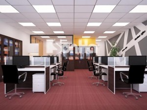 Dịch vụ sửa văn phòng đẹp chất lượng cao với gam màu xám cho văn phòng làm việc kiểu hiện đại, tạo cảm giác rộng rãi.