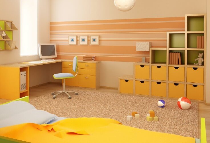 Màu vàng sẽ đem đến sự tinh nghịch, năng động, tạo cảm giác hưng phấn cho bé mỗi khi bước vào phòng, một trong những mẫu sơn phòng ngủ cho con đẹp. Màu vàng sẽ đem đến sự tinh nghịch, năng động, tạo cảm giác hưng phấn cho bé mỗi khi bước vào phòng, một trong những mẫu sơn phòng ngủ cho con đẹp.