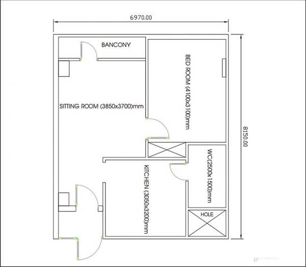 Mặt bằng hiện trạng.