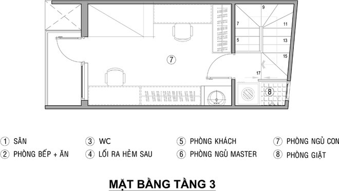 Mặt bằng thiết kế nhà 3 tầng