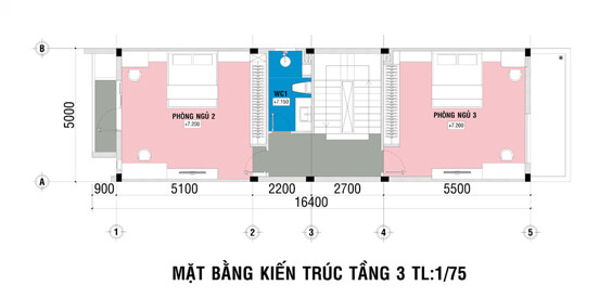 Mặt bằng thiết kế nhà ống 4 tầng