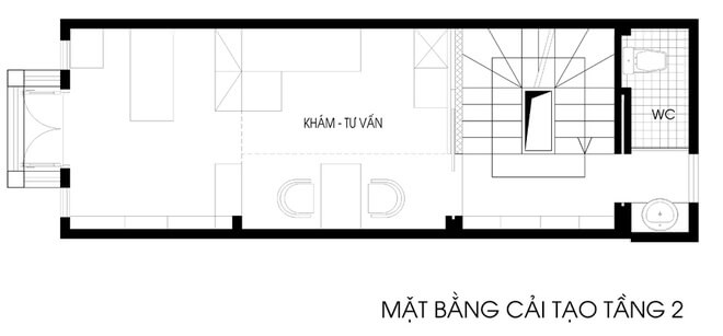 Mặt bằng sửa chữa cải tạo tầng 2