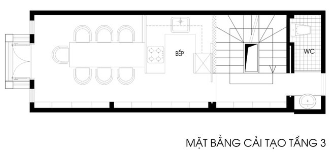 Mặt bằng sửa chữa cải tạo tầng 3