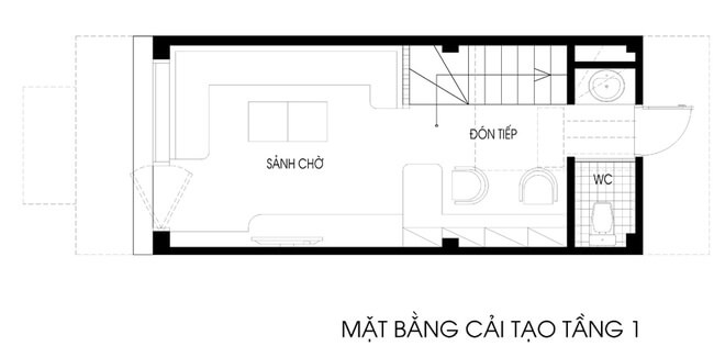 Mặt bàng sửa chữa cải tạo tâng 1