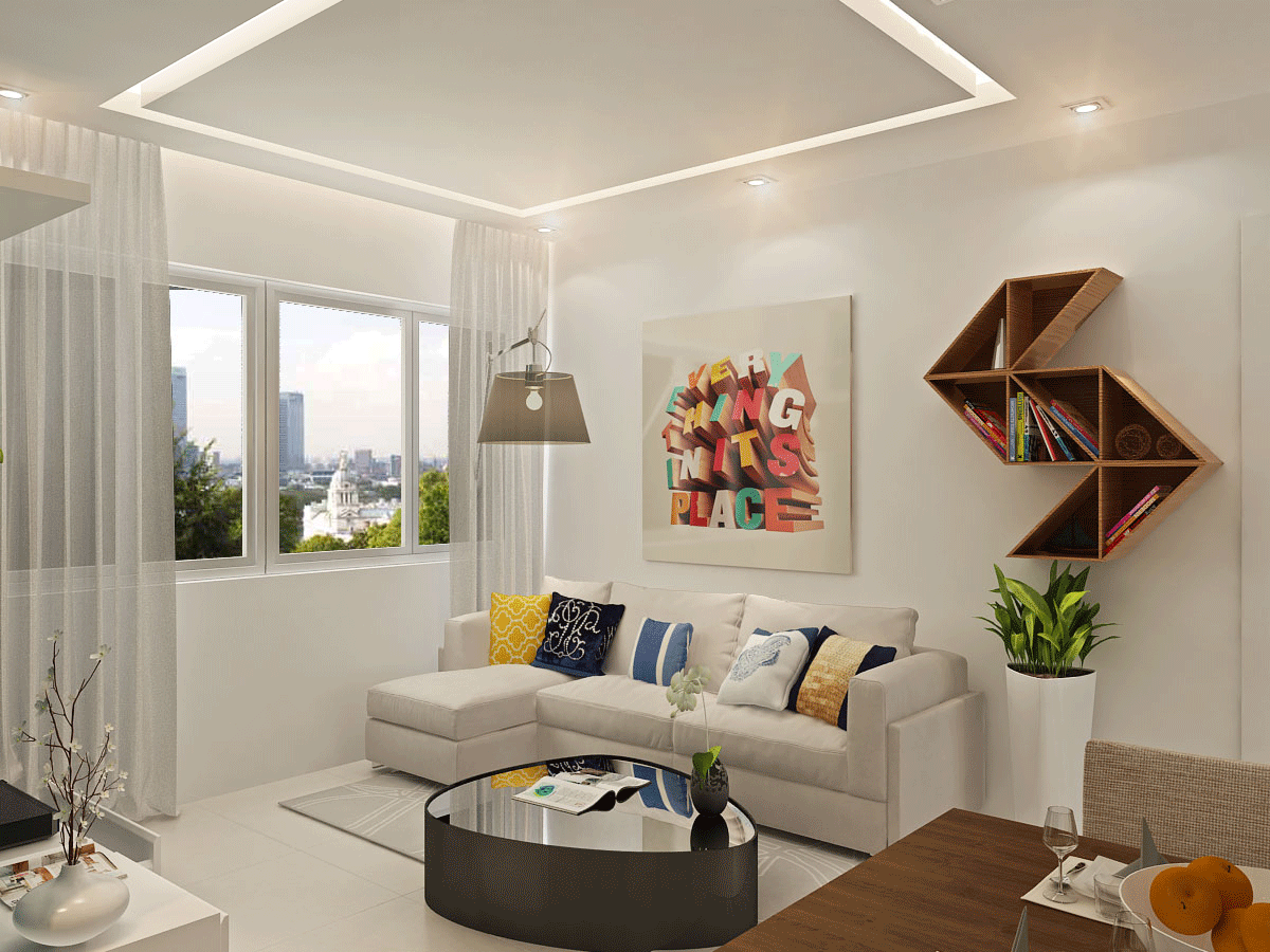 Sửa nhà cải tạo nội thất, phòng khách giản dị với bộ sofa trắng đẹp ấn tượng.
