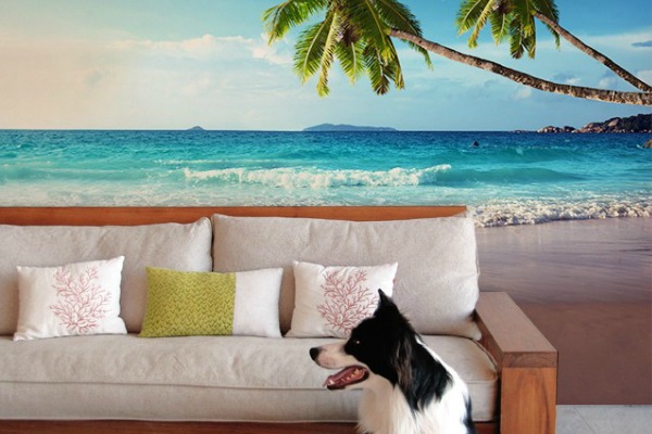 Giấy dán tường tranh 3D phong cảnh biển