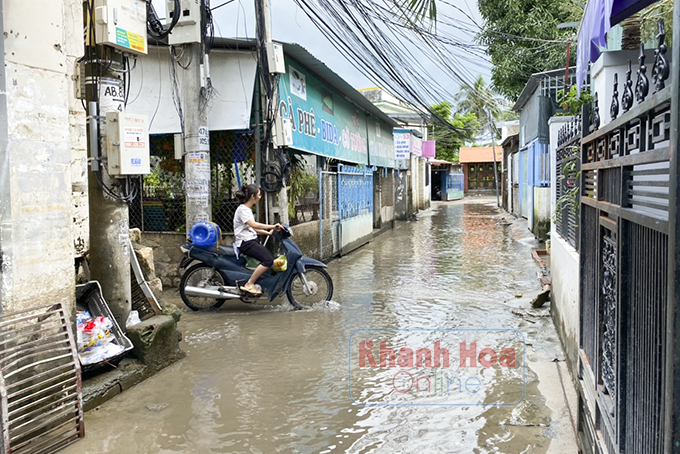 Hệ thống giao thông xuống cấp, không có hệ thống thoát nước  nên hễ mưa là đường ngập.