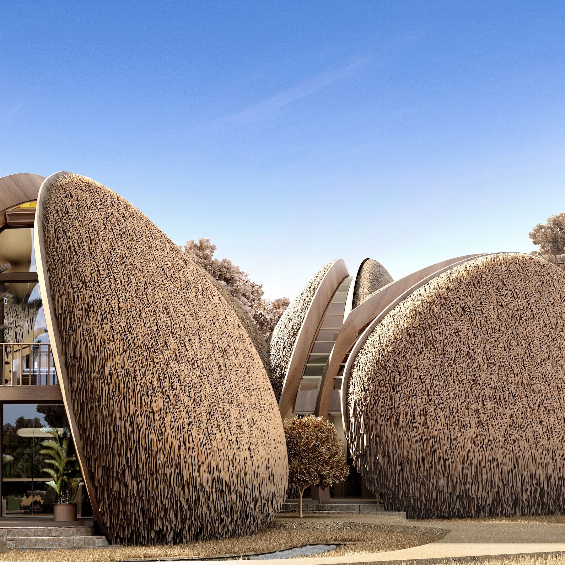 Shell House: A Mussel-Shaped Modern Family Recreation Center in Koblevo, Ukraine by K&B Partners