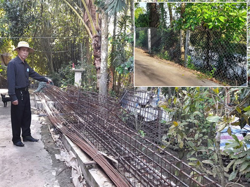 Tự ý rào đất công không cho người khác xây cầu - ảnh 1