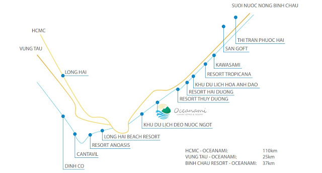 vị trí biệt thự nghỉ dưỡng biển oceanami 4