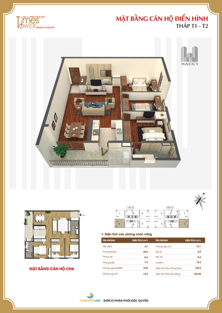 Chung cư Times Tower căn số 6