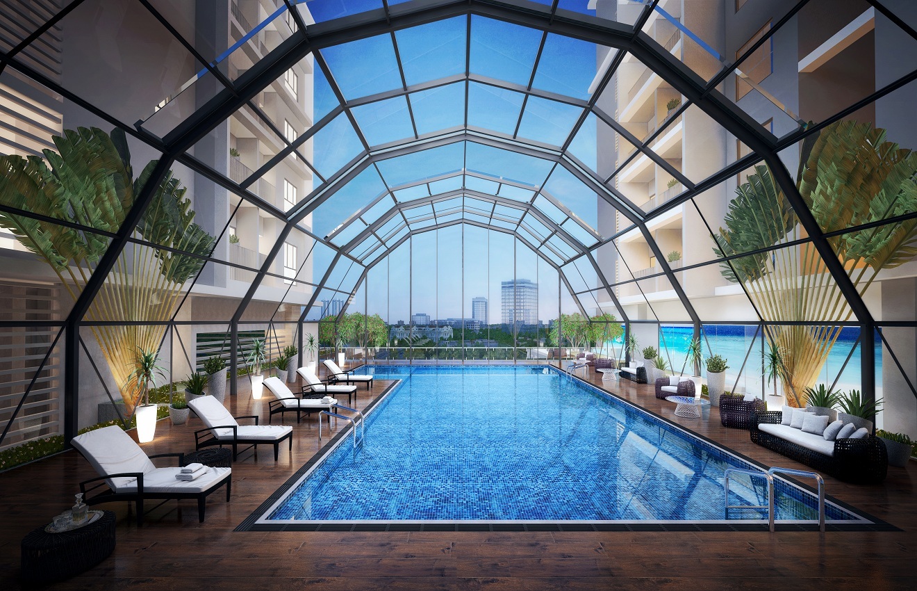bể bơi dự án sky park residence