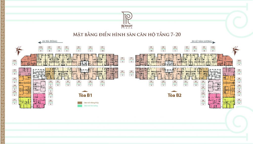 mặt bằng chung cư roman plaza