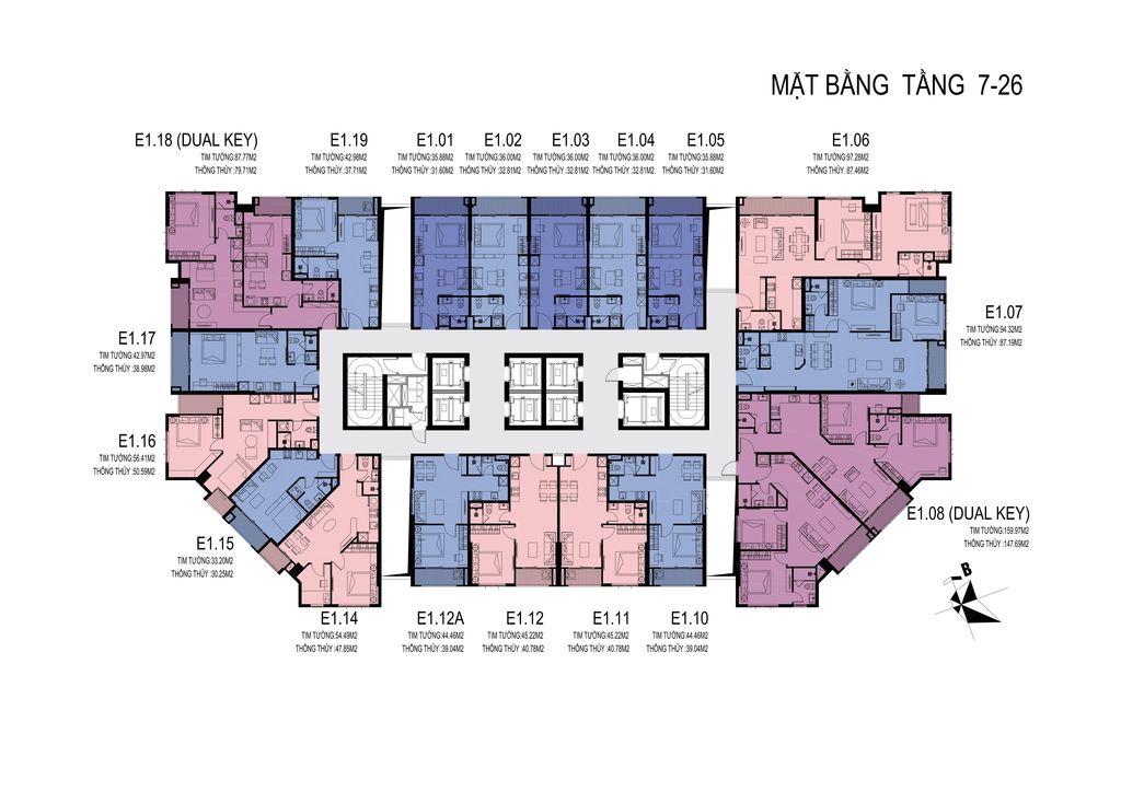 mặt bằng chung cư d el dorado phú thượng tầng 7 - 26
