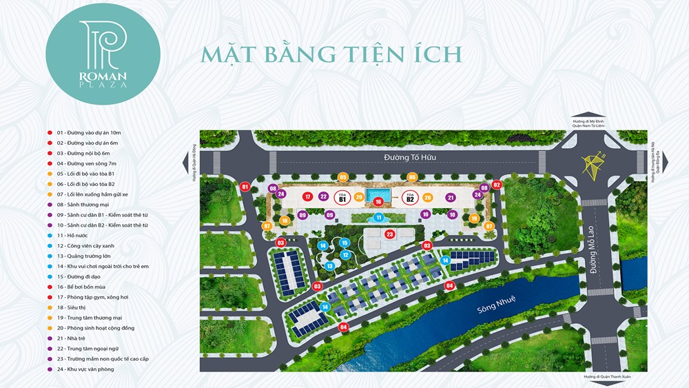 tiện ích chung cư roman plaza
