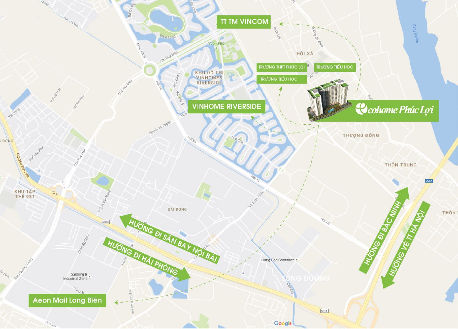 vị trí chung cư ecohome phúc lợi
