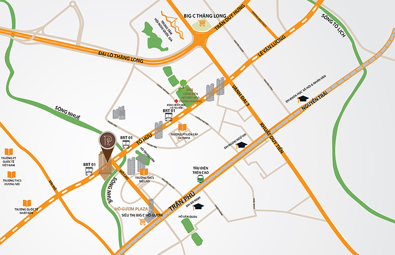 vị trí chung cư roman plaza