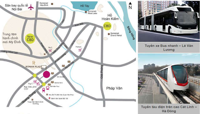 vị trí dự án roman plaza