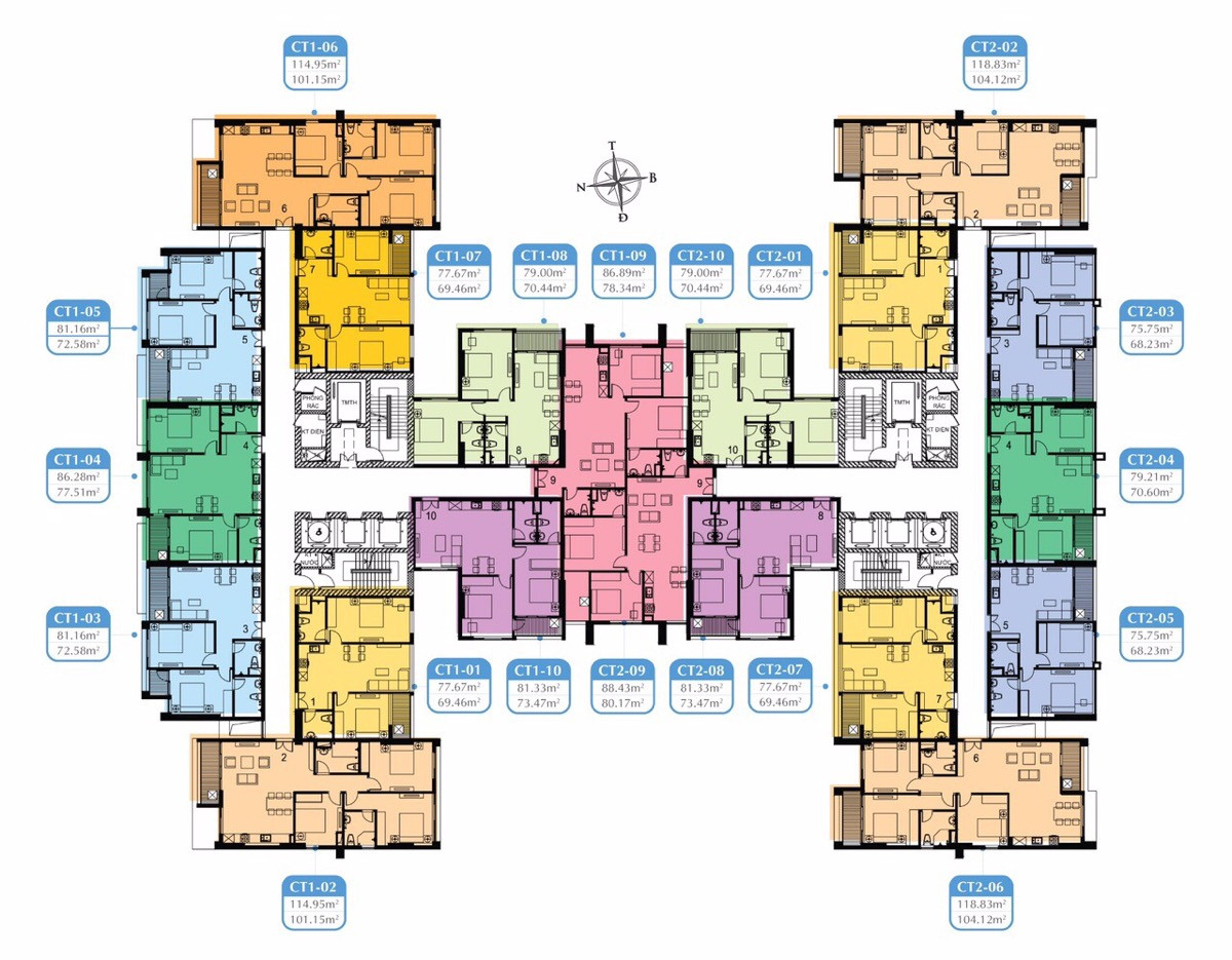 mặt bằng chung cư mỹ đình plaza 2