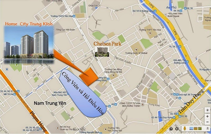 vị trí chung cư chelsea park