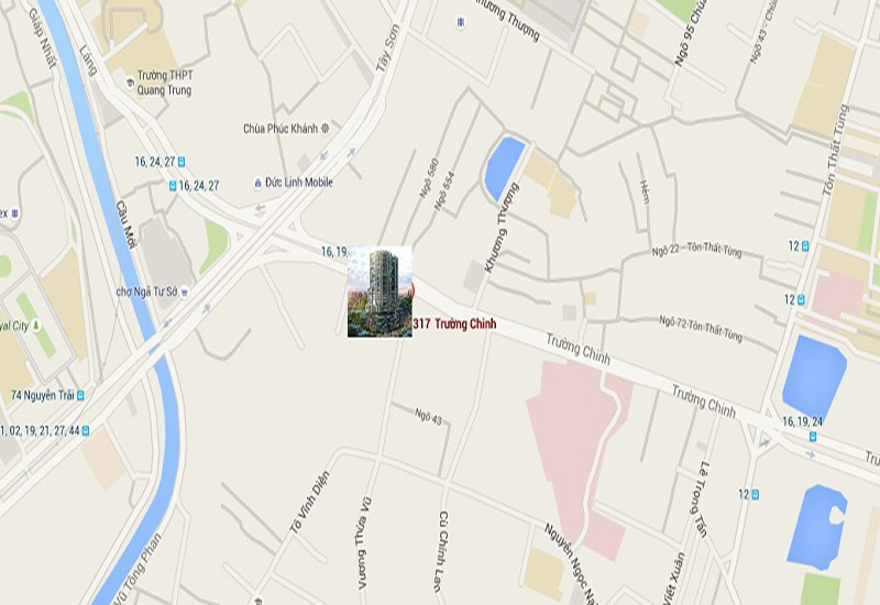 vị trí chung cư tân hồng hà tower