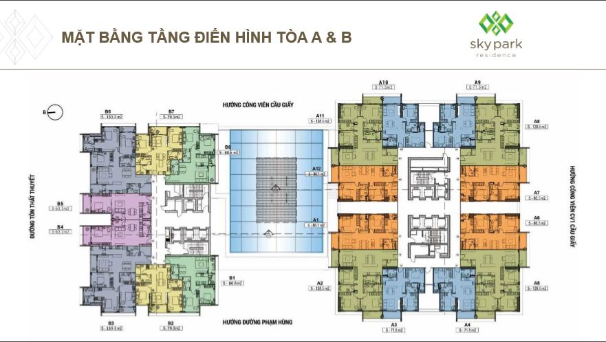 mặt bằng chung cư sky park residence