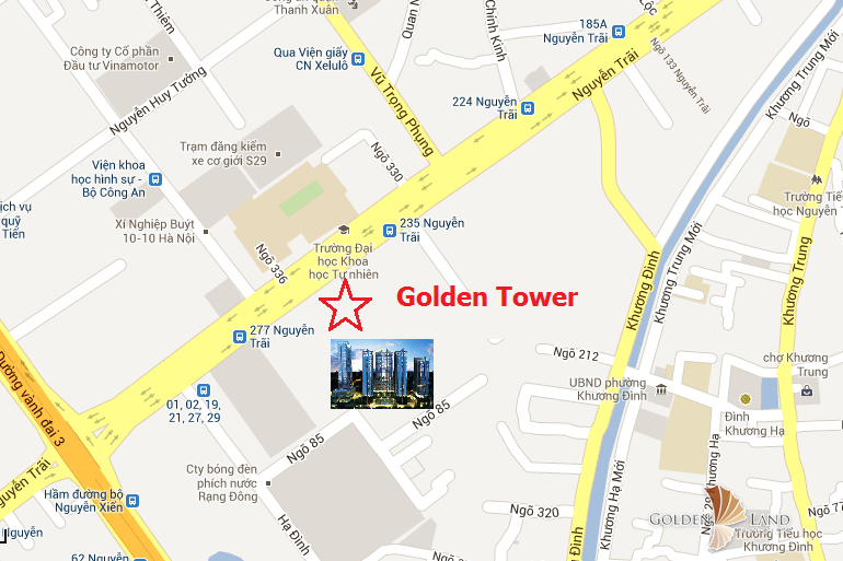 vị trí chung cư gold tower
