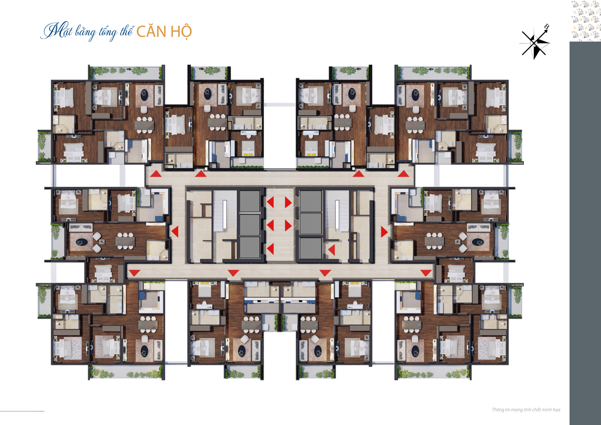 mặt bằng chung cư gold tower