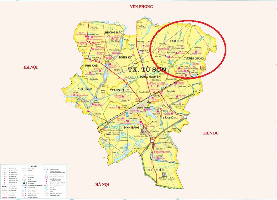 vị trí khu đô thị tam sơn tương giang