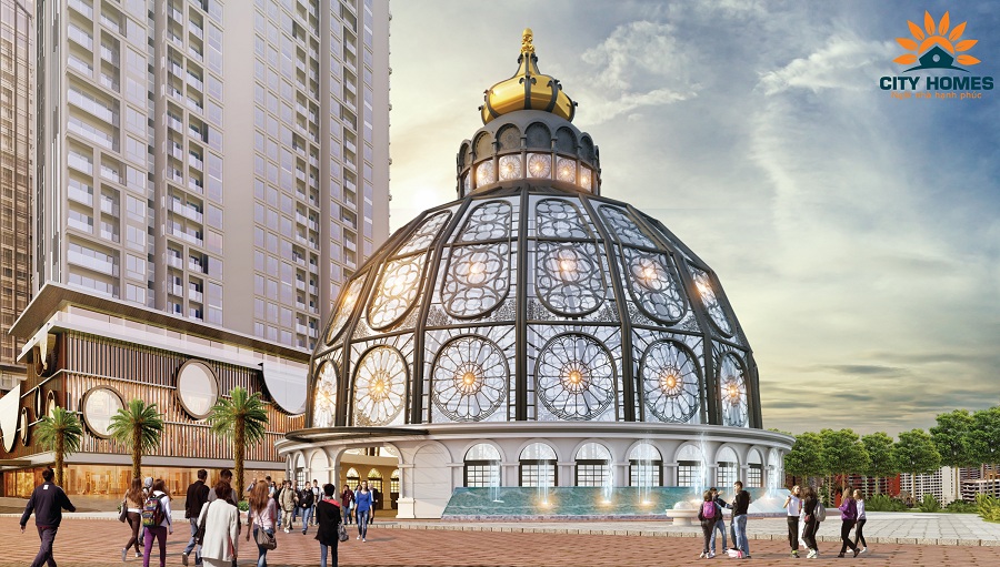 mái vòm tại dự án hinode city