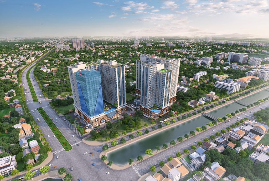 phối cảnh chung cư hinode city 201 minh khai