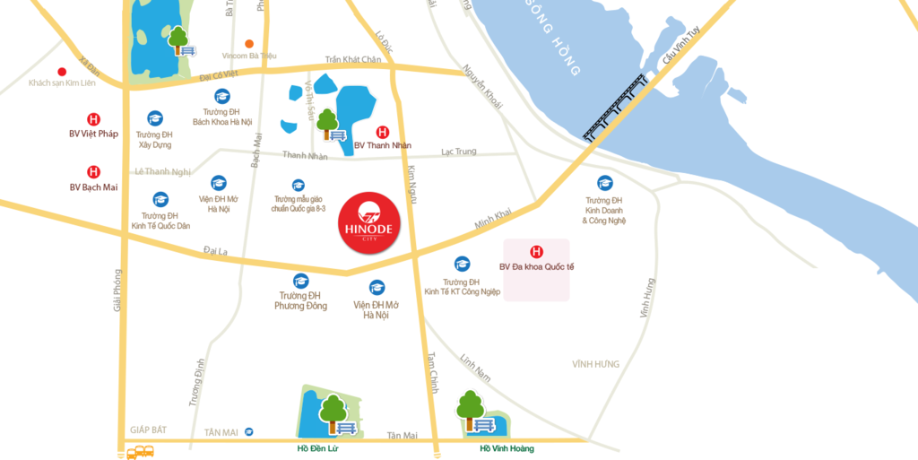 vị trí chung cư hinode city