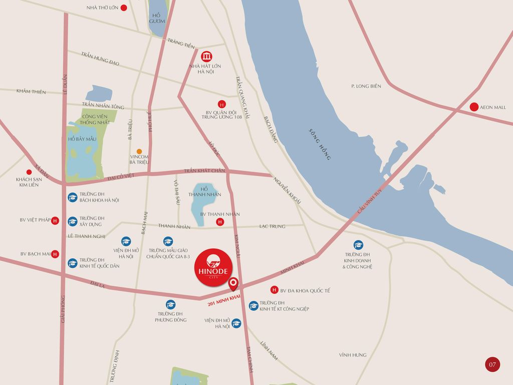 vị trí dự án hinode city