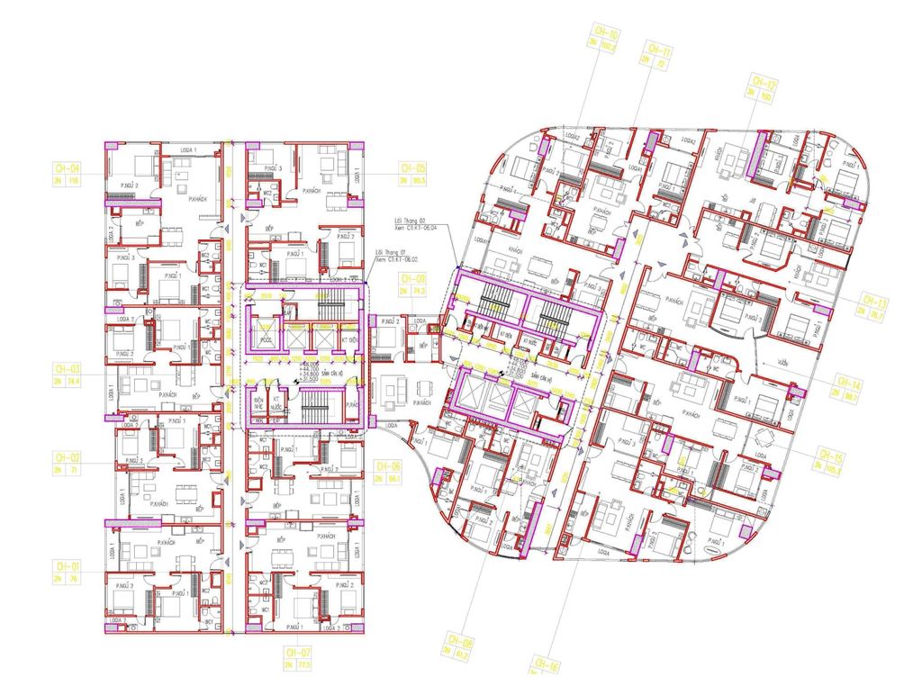 mặt bằng chung cư manhattan tower tầng 9-28