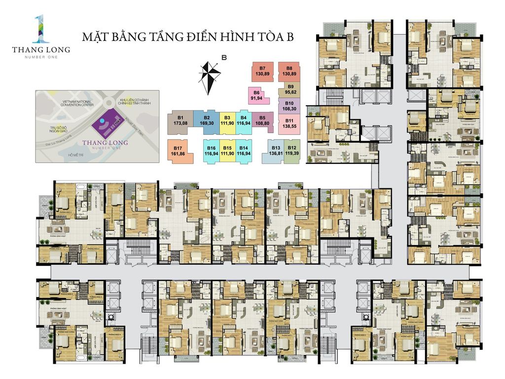 mặt bằng chung cư thăng long number one tòa b