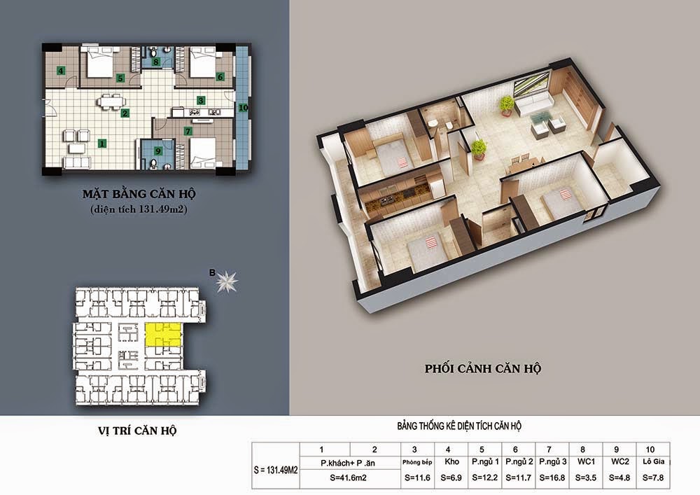 thiết kế chung cư 187 tây sơn căn 132m2