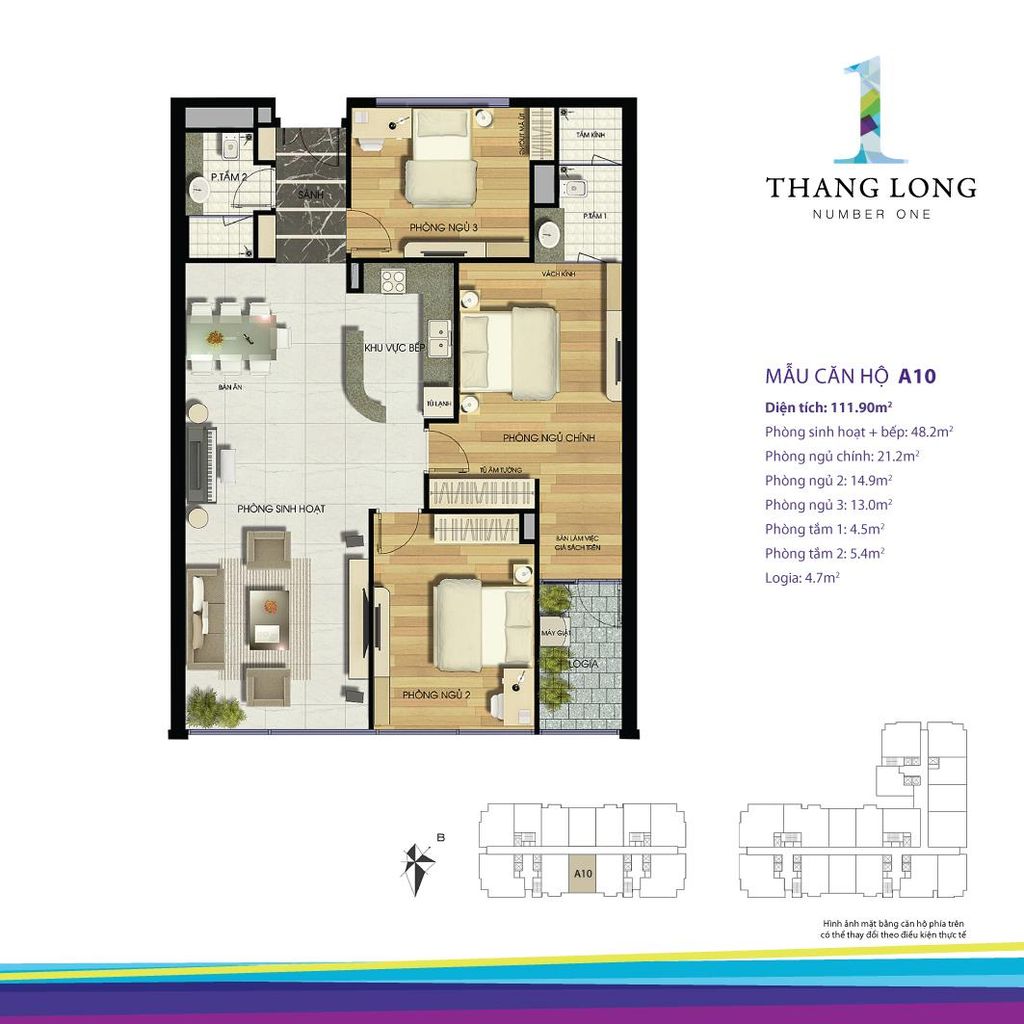 thiết kế chung cư thăng long number one căn a10