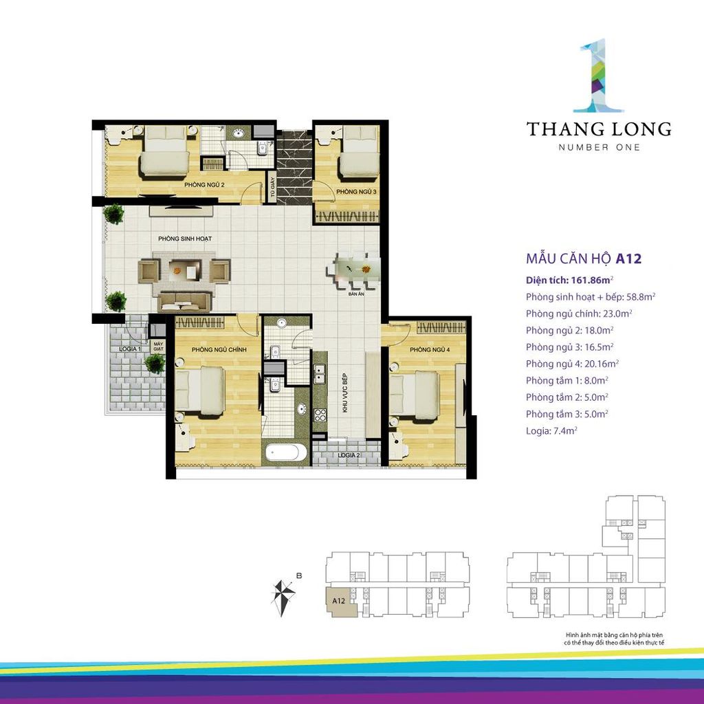 thiết kế chung cư thăng long number one căn a12