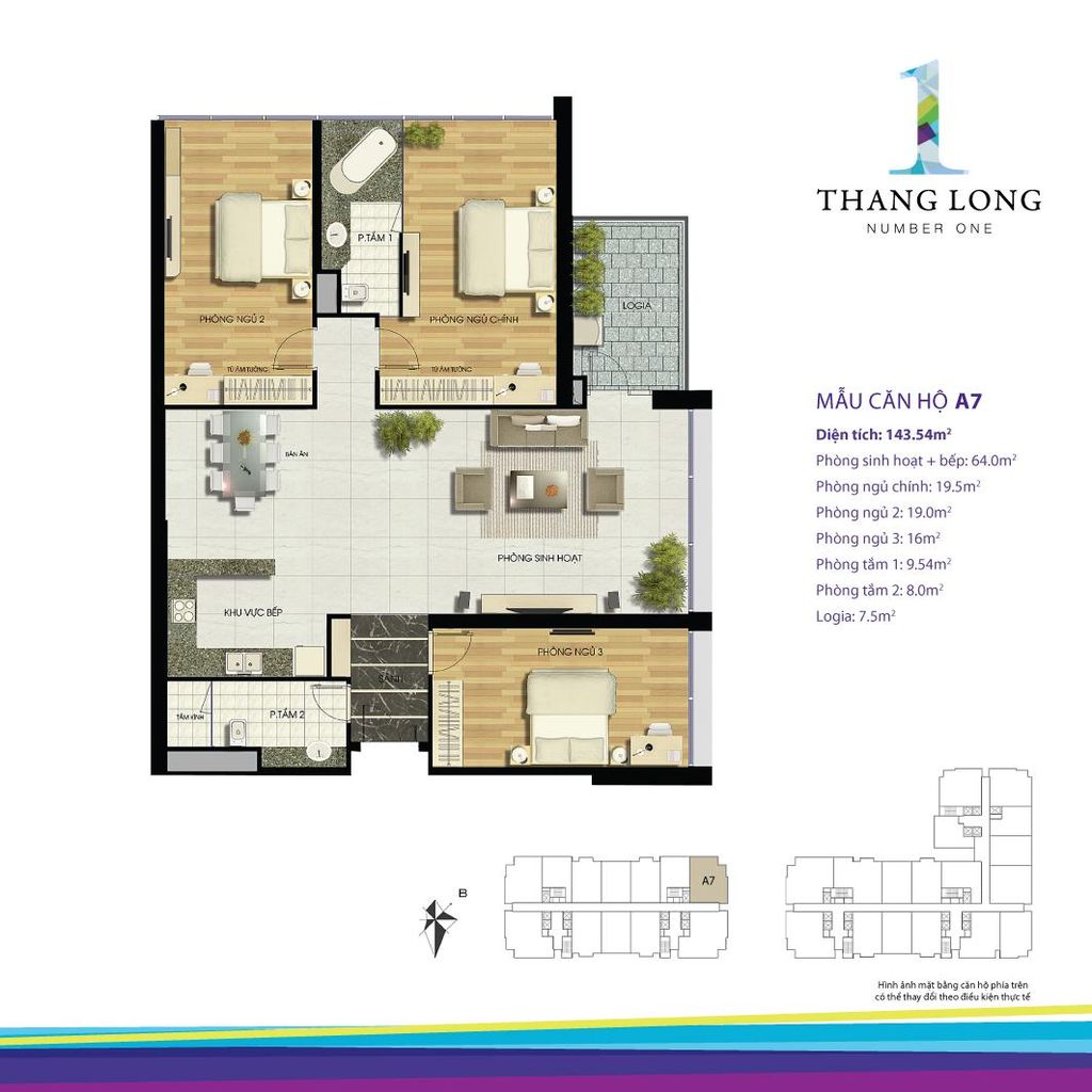 thiết kế chung cư thăng long number one căn a7