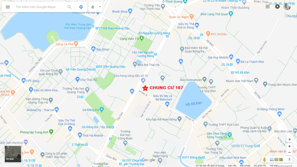 vị trí chung cư 187 tây sơn